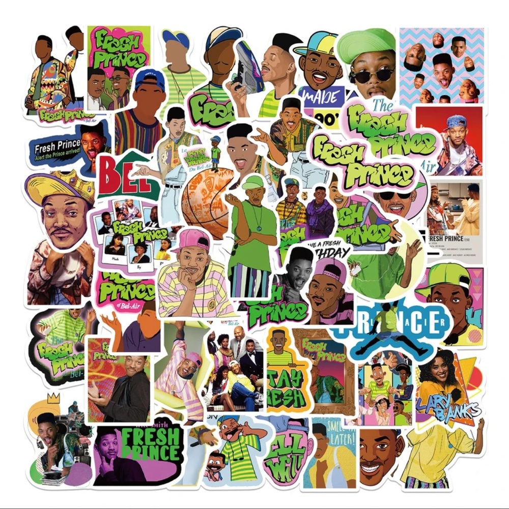 $1 FRESH PRINCE STICKERS 20 AT RANDOM. $1 WITH ANY $10 ORDER OR MORE
